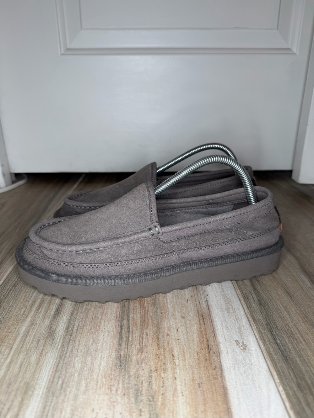 UGG Dex Gray Indoor Outdoor Suede Slip On Slippers #1103901 Mens Sz 8